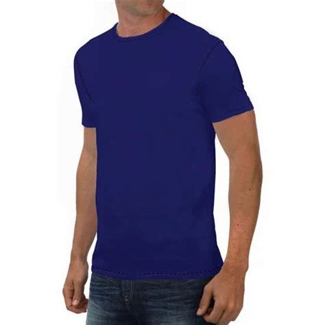 Casual Wear Cotton Round Neck Tshirt Blue At Rs 100 In Mumbai Id