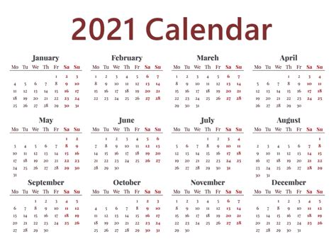 Calendar Template 2021 Png Calendar Page Vrogue