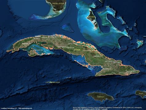 Kuba Satelliten Karte