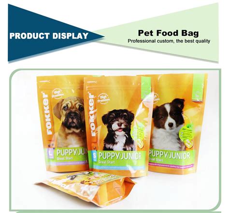 Dog Food Pet Food Packaging Bags Resealable Fast Sincere