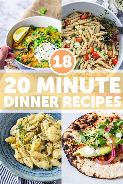 Collection of healthy, quick and easy 20 minute dinner ...