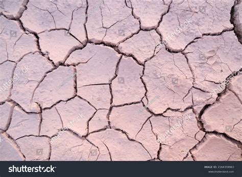 Dry Cracked Soil Texture Background Ground Stock Photo 2164359963