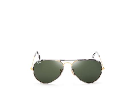 lyst ray ban camouflage aviator sunglasses 58mm in gray