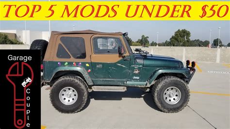 Top 5 Mods Under 50 Jeep Wrangler Tj Youtube