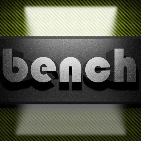 Bench Word Of Iron On Carbon 6387818 Stock Photo At Vecteezy
