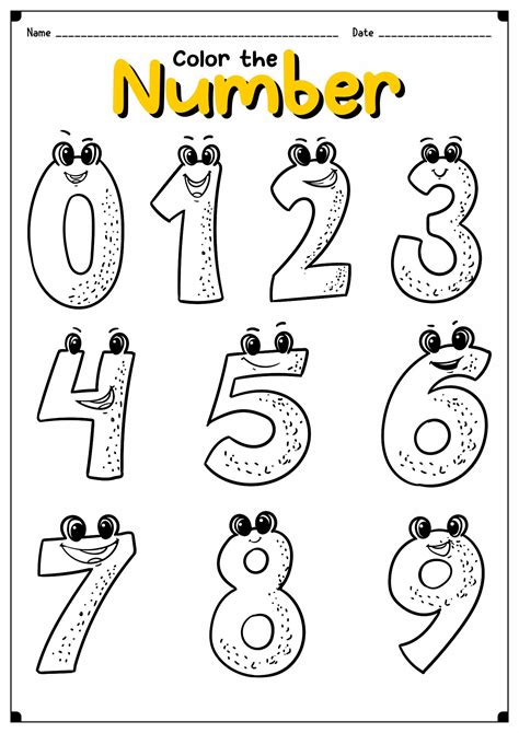 Printable Numbers Coloring Pages