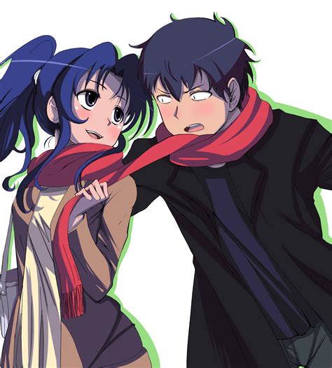 Fanart Oc Ami And Ryuuji In Their Winter Attire From Toradora Anime