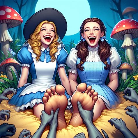 Dorothy And Alice Stuck In Sand Tickles By Tool04 On Deviantart