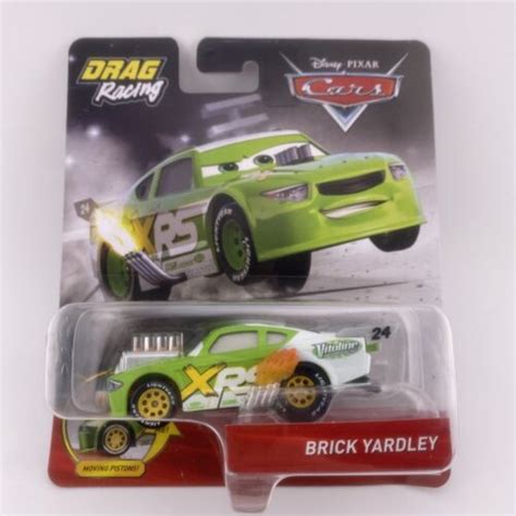 Disney Pixar Cars Xrs Drag Racing Brick Yardley Diecast Moving Pistons