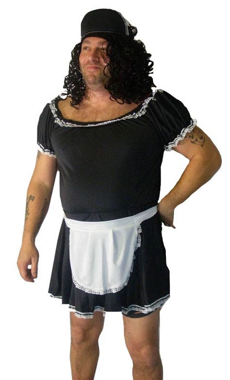 Mens Funny French Maid Stag Night Party Fancy Dress Male Costume EBay