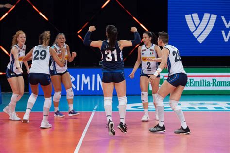 Volley Femminile Nations League 2021 Litalia Domina Contro La
