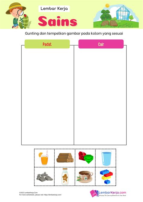Wujud Benda: Padat atau Cair? - LembarKerja.Com
