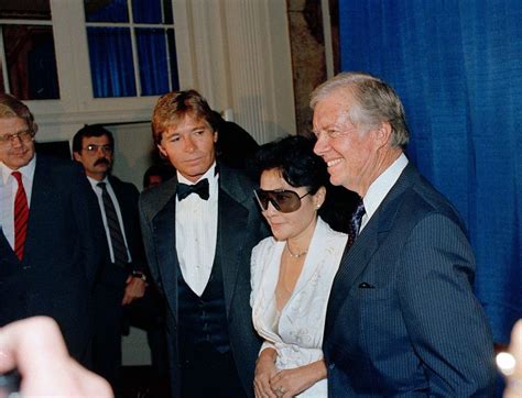 Former President Jimmy Carter Right Is Joined By Yoko Ono Center