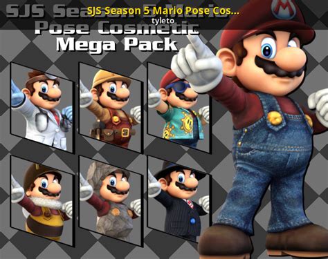 Sjs Season 5 Mario Pose Cosmetic Mega Pack Super Smash Bros Brawl Mods