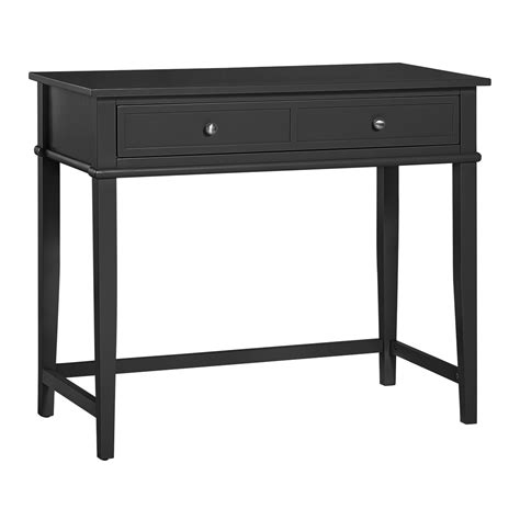 Is the perfect addition to your home office. Black Writing Desk Franklin 2 Drawer Console Table ...