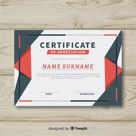 Premium Vector Abstract Certificate Template