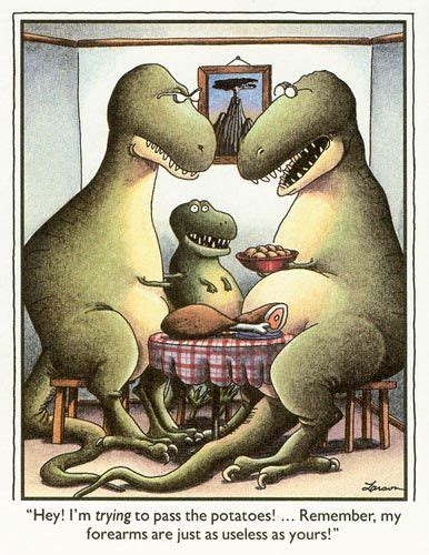 T Rex Arms Dinosaur Funny Funny Cartoons The Far Side