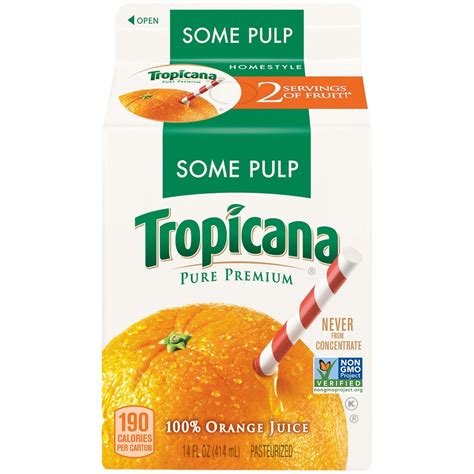 Tropicana Orange Juice Some Pulp 14 Oz Shipt