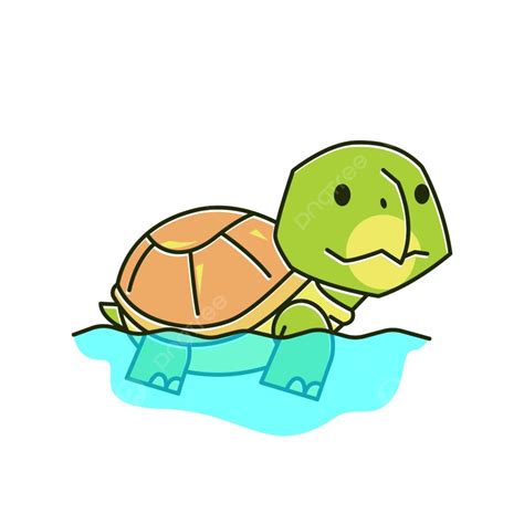 Swimming Turtle Clipart Transparent Background Funny Tortoise Turtle