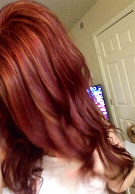 Ombres and highlights that are created using mahogany brown are one of the most amazing choices for girls with dark hair. Mahogany red with copper red and blonde highlights. | Hair ...