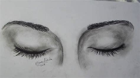 Como Dibujar Ojos Cerrados Edwin Artista Youtube