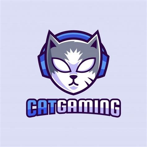 Premium Vector Mascot Cat Gaming Wear Headphone Logo Design Cat
