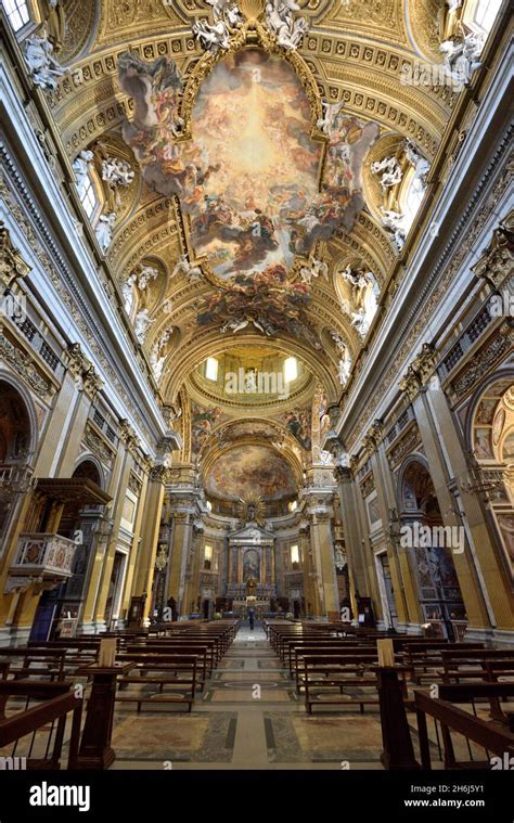 Italy Rome Chiesa Del Gesù Church Of Jesus Interior Stock Photo Alamy