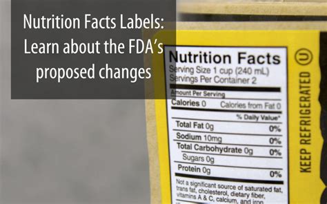 Learn About Fdas Proposed Changes To Nutrition Facts Labels Alpine