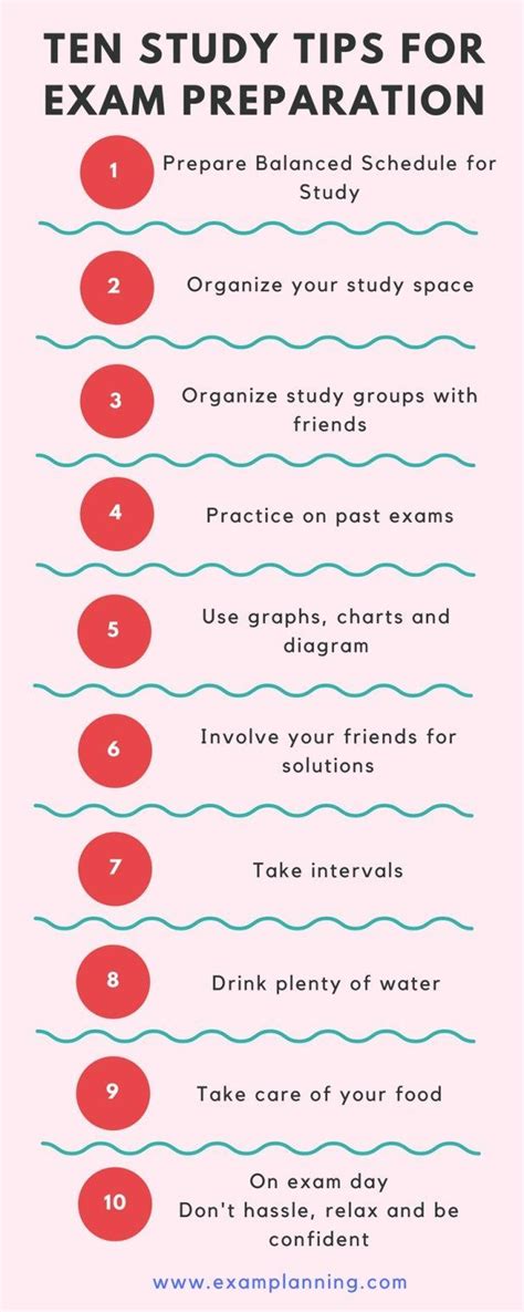 Ten Study Tips For Exam Preparation Exam Study Tips Exam Preparation