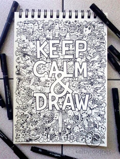 Doodle Art Keep Calm And Draw Drawings Doodle Art Sketch Book