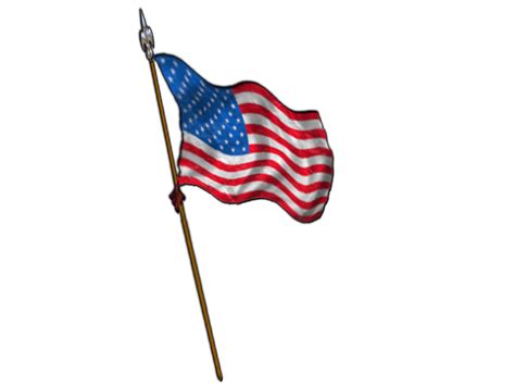 Waving American Flag On Pole Clipart Free Clip Art Images Image 4805