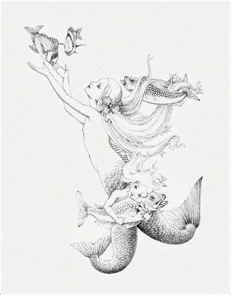 The Little Mermaid Illustrator Dorothy Lathrop Book Graphics