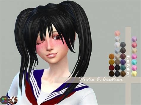 Sims 4 Hairs Studio K Creation Animate Hair 49 Sayaka