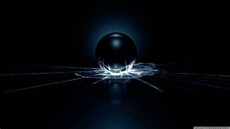 Broken screen television with mega sale and general object floating. Dark Sphere Ultra HD Desktop Background Wallpaper for 4K ...