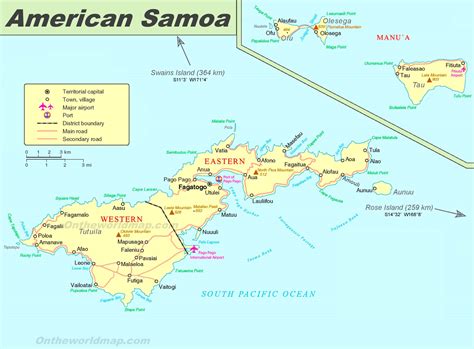 Large Detailed Map Of American Samoa