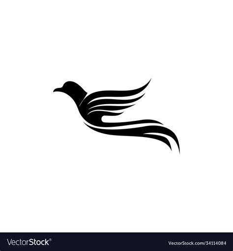 Flying Bird Logo Design Template Dove Pigeon Vector Image