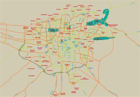 Tehran City Detailed Road Map Detailed Road Map Of Tehran City