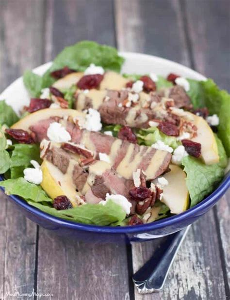 Great cooking tips in this post! Delicious Beef Tenderloin Pear and Cranberry Salad with ...