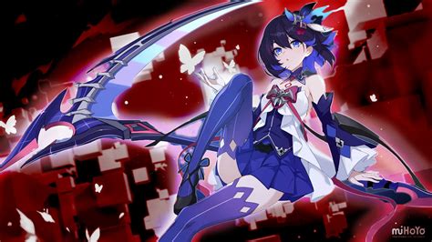 Seele Wallpaper With Red Background Honkai Impact 3rd Dibujos Con
