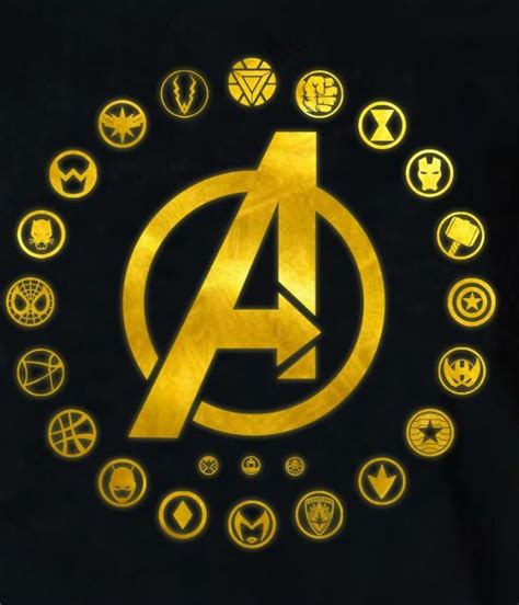 Avengers Team And Individual Logos Avengers Team Avengers Symbols