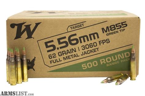 Armslist For Sale 1000 Rounds Winchester 556 Mm M855 62 Gr Fmj