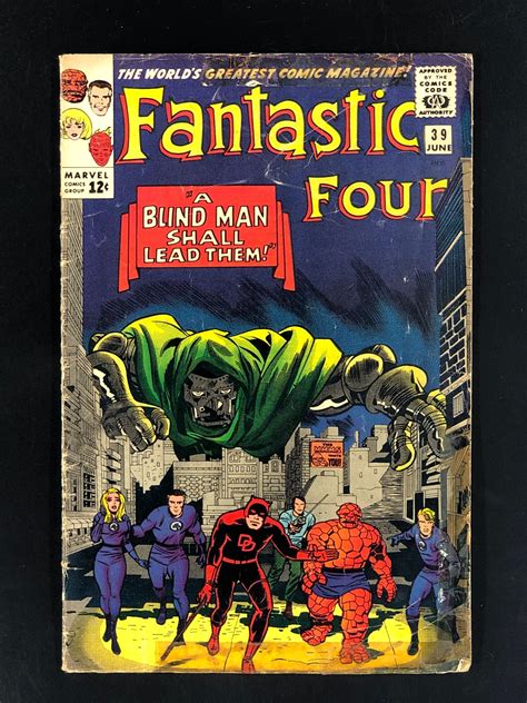 Fantastic Four 39 1965 Doctor Doom And Daredevil Appearance Comic