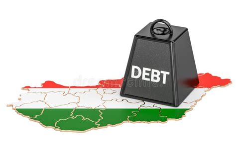 hungarian national debt or budget deficit financial crisis concept 3d rendering stock