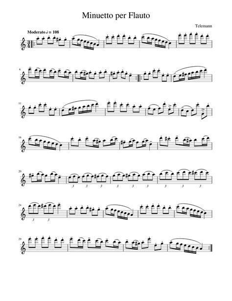 Telemann Sheet Music For Flute Solo