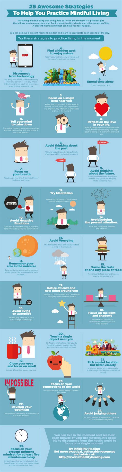 25 Awesome Strategies To Help You Practice Mindful Living [Infographic ...