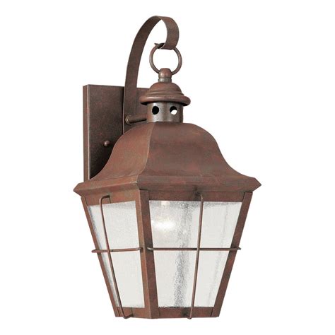Shop Sea Gull Lighting Chatham 145 In H Weathered Copper Outdoor Wall