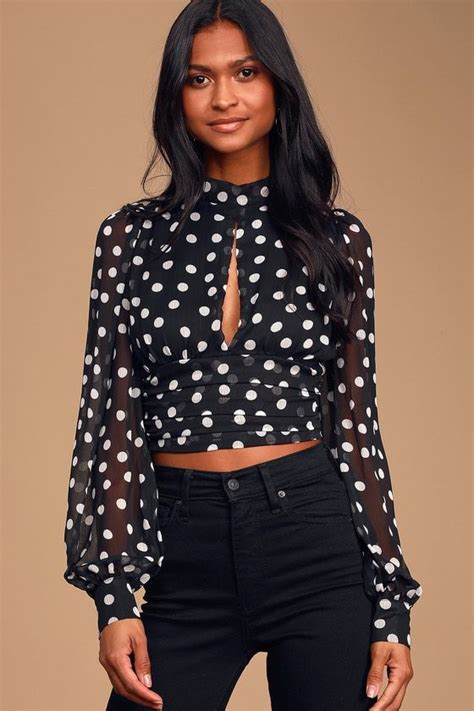 Sexy Polka Dot Top Black And White Top Backless Top Vegan Leather