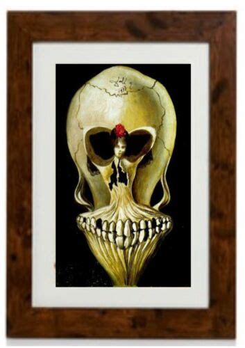 Salvador Dali Framed Print Gothic Skull Ballerina In A Deaths Head