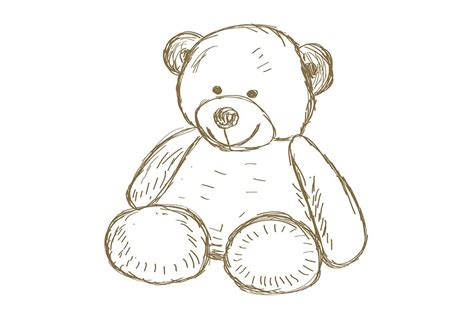 Hand Drawn Teddy Bear Teddy Bear Drawing Bear Drawing Teddy Bear Sketch
