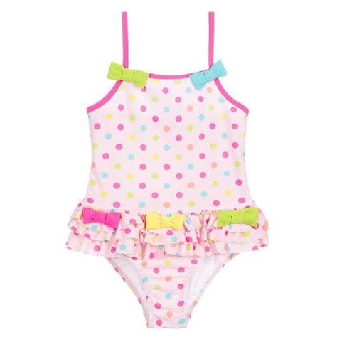 Kate Mack And Biscotti Girls Polka Dot Swimsuit Junior Couture Usa